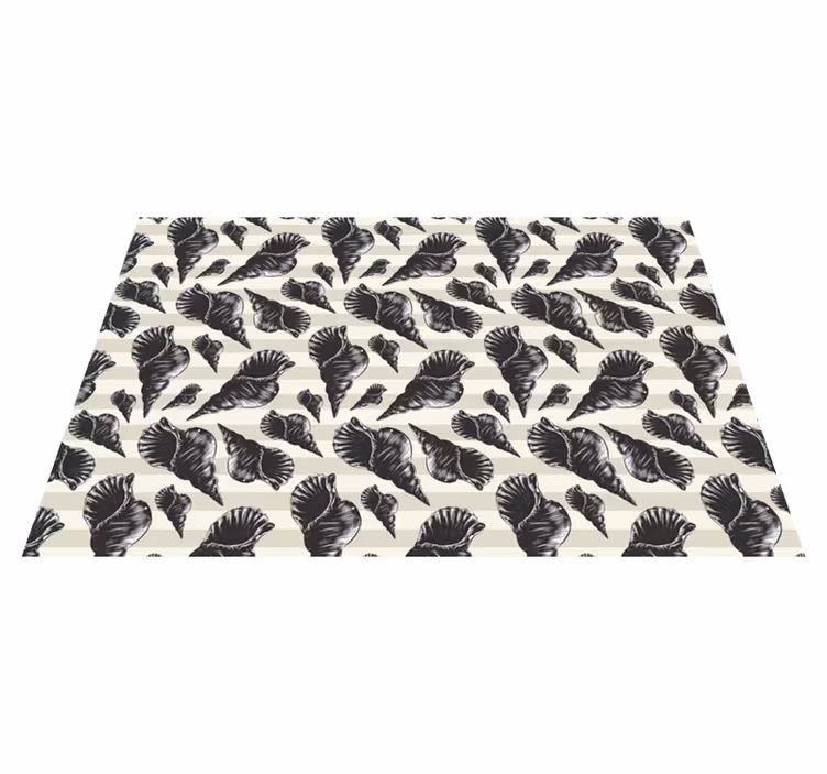Mantel individual moderno elegantes motivos de conchas - TenVinilo