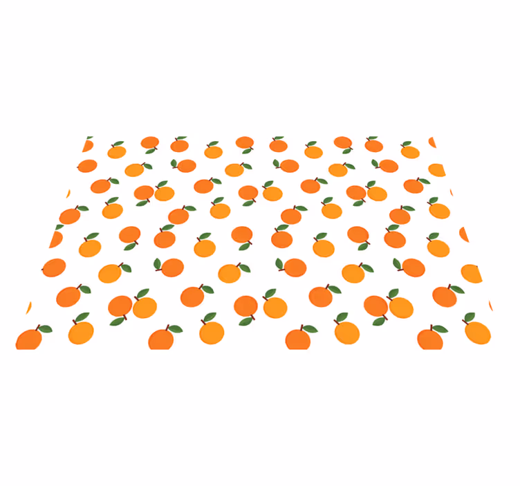 Mantel individual original patrón de frutas naranjas - TenVinilo