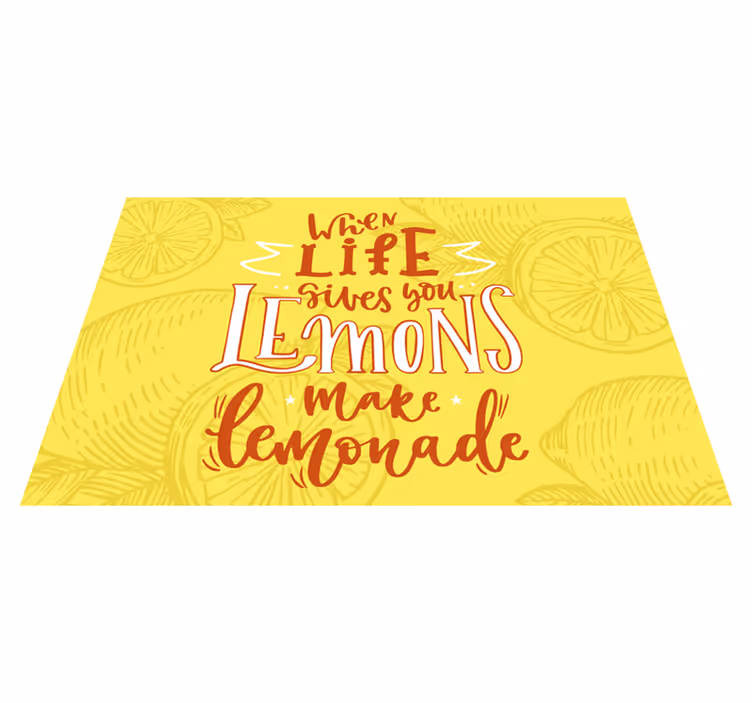 Mantel individual frases cuando la vida te dé limones - TenVinilo
