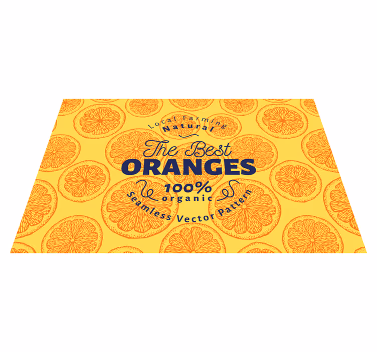 Mantel individual original patrón naranja orgánico - TenVinilo