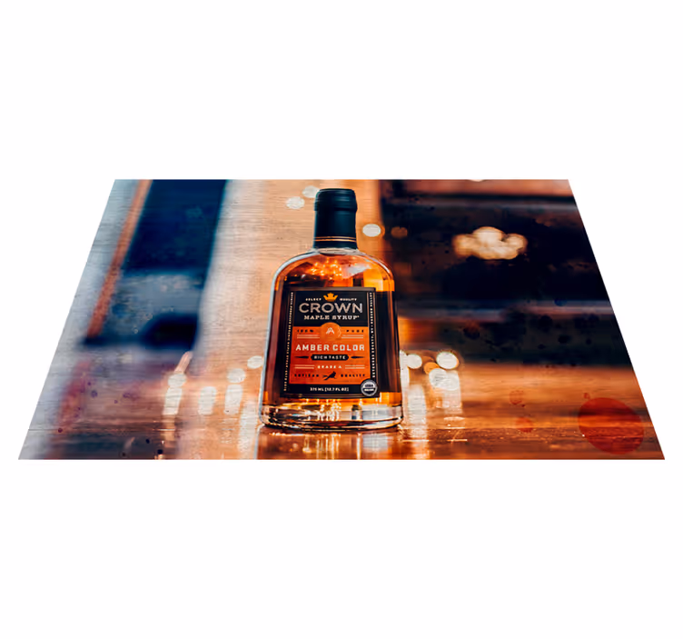Mantel individual original botella con humo - TenVinilo