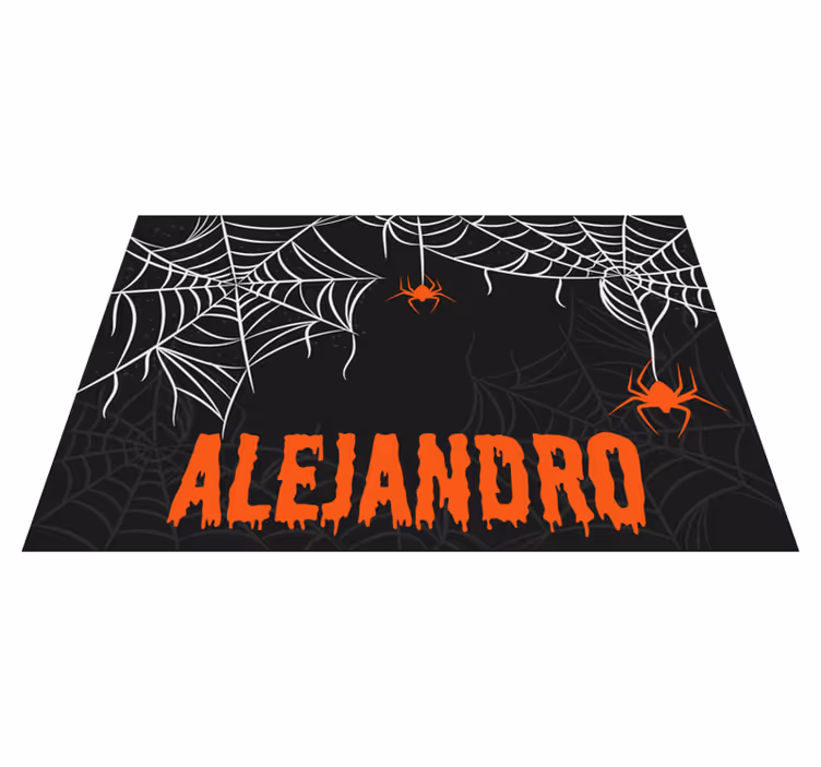 Mantel individual halloween redes de arañas espeluznantes - TenVinilo