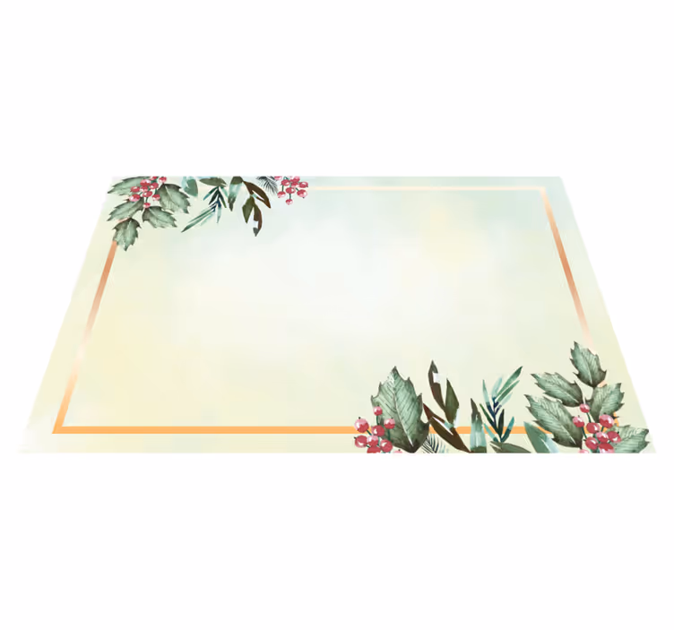 Mantel individual navideño Decoracion floral - TenVinilo