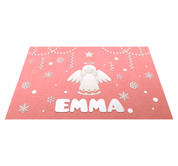 Mantel individual navideño tema Ángel navideño - TenVinilo
