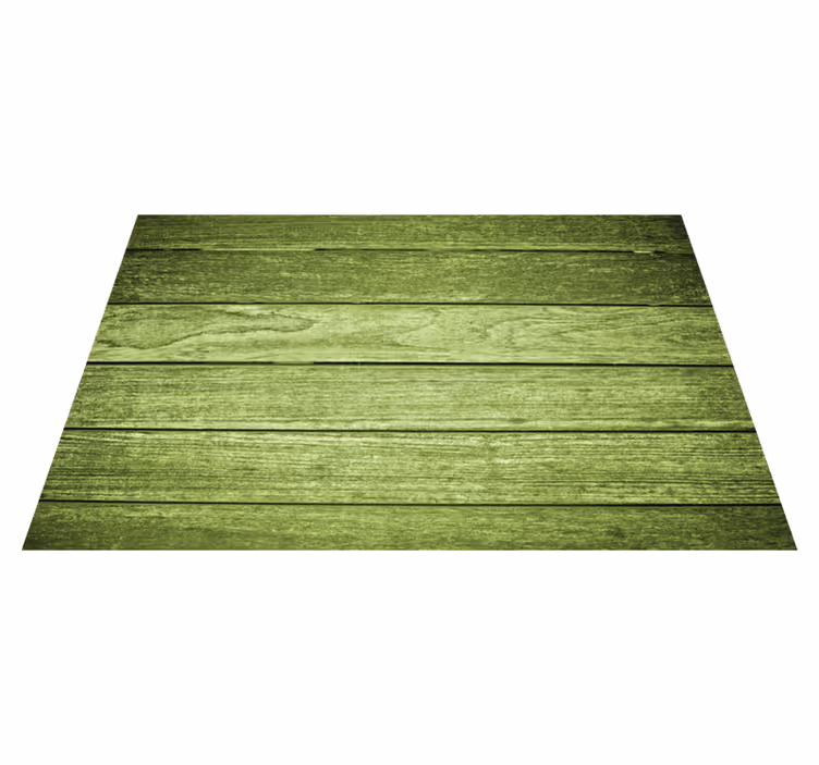 Mantel individual patrón superficie de madera verde - TenVinilo