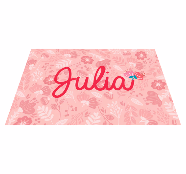 Mantel individual personalizable diseño floral - TenVinilo