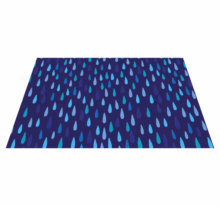 Mantel individual patrón gotas de lluvia - TenVinilo