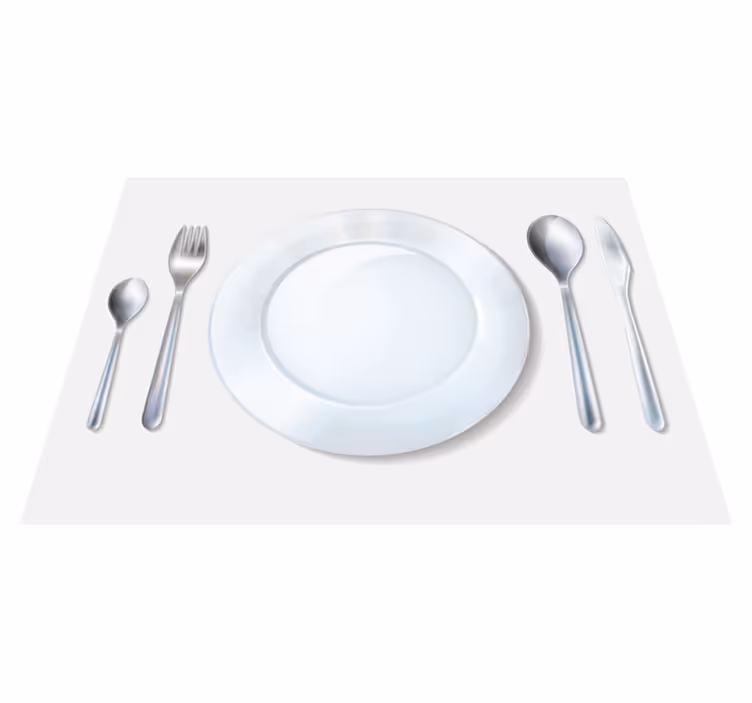 Mantel individual moderno conjunto de platos elegante - TenVinilo