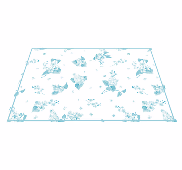 Mantel individual moderno superficie floral - TenVinilo