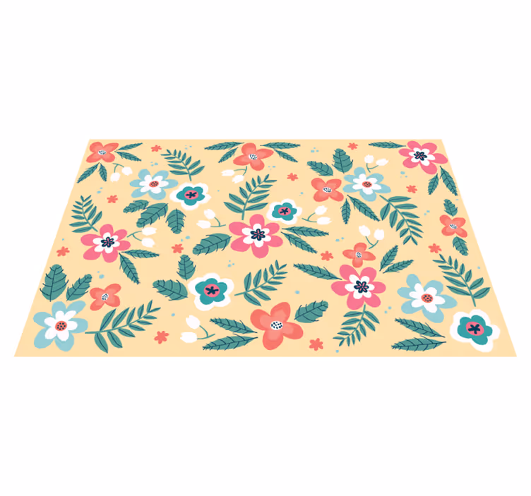 Mantel individual original diseño floral - TenVinilo