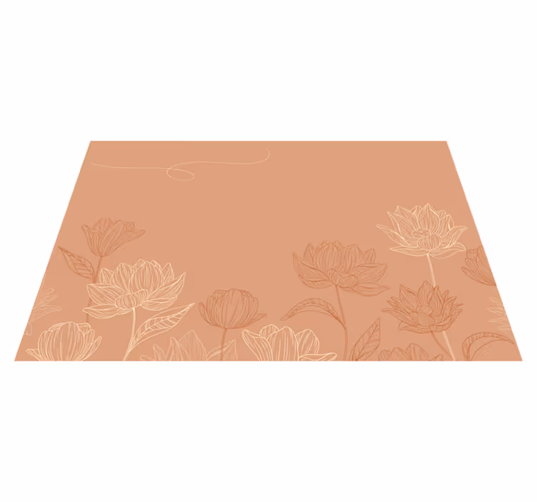 Mantel individual original arreglo floral de té - TenVinilo