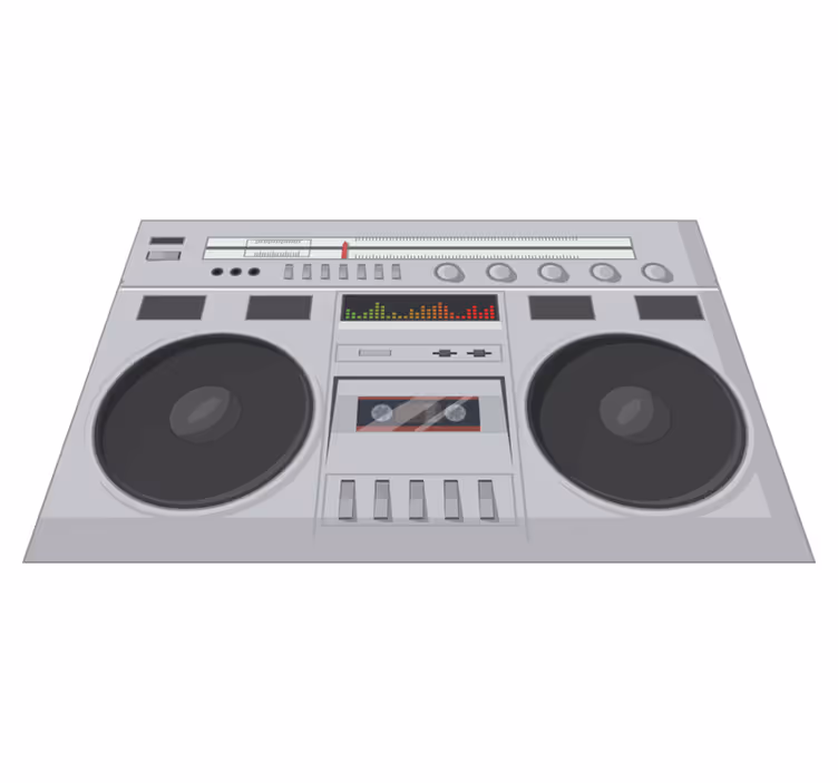 Mantel individual original estilo retro boombox - TenVinilo