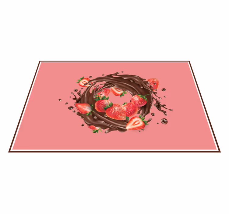 Mantel individual original fresas bañadas en chocolate - TenVinilo