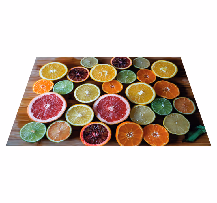Mantel individual original arreglo de frutas cítricas - TenVinilo