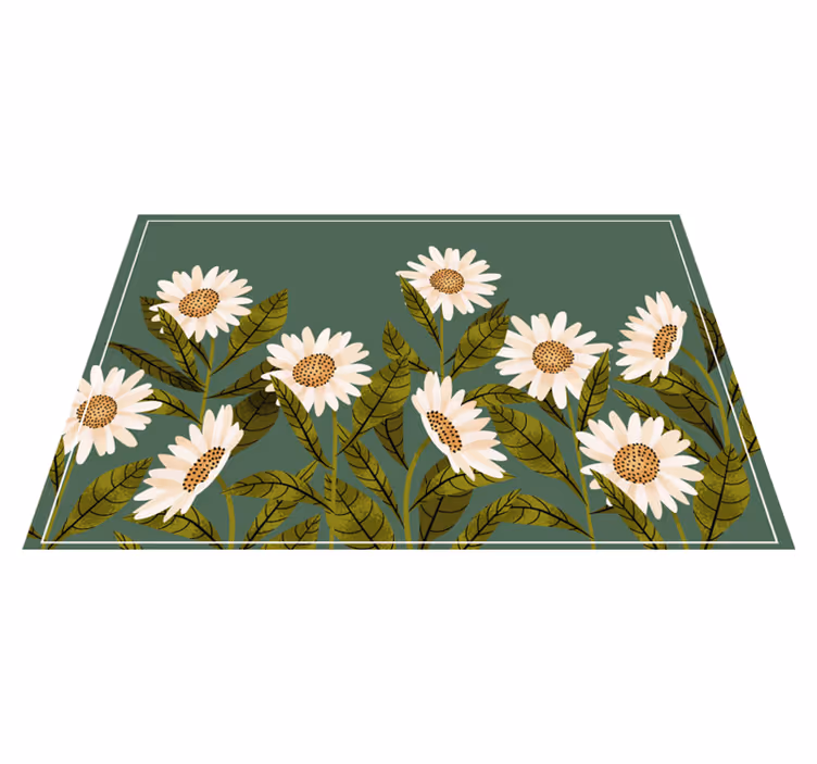 Mantel individual original motivo floral de margaritas - TenVinilo