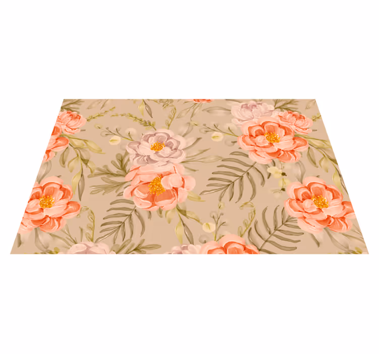 Mantel individual moderno Conjunto de flores antiguas vintage - TenVinilo