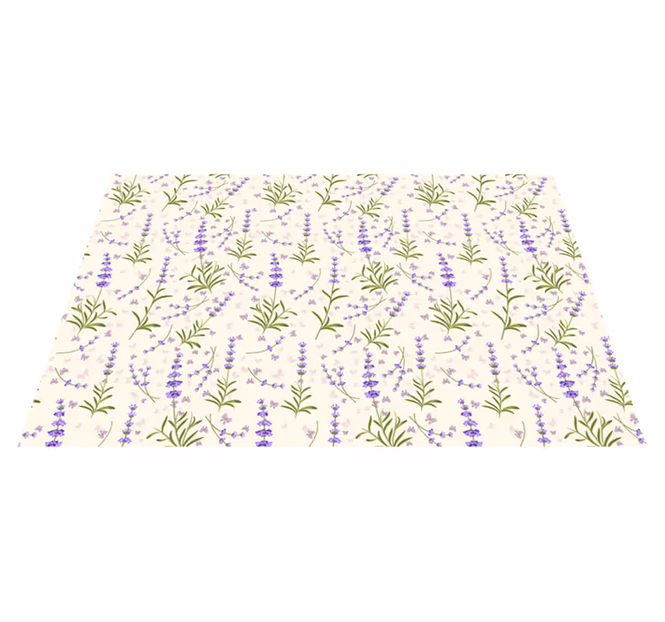 Mantel individual patrón floral lavanda - TenVinilo