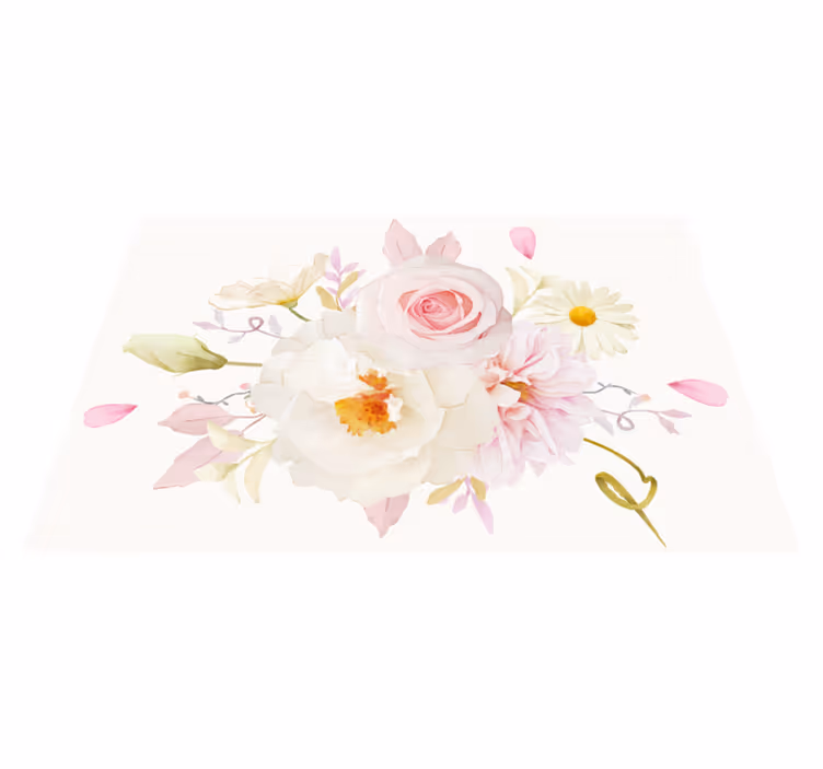 Mantel individual original arreglo floral encantador - TenVinilo