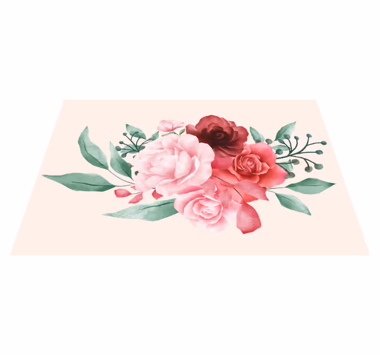 Mantel individual original arreglo floral - TenVinilo