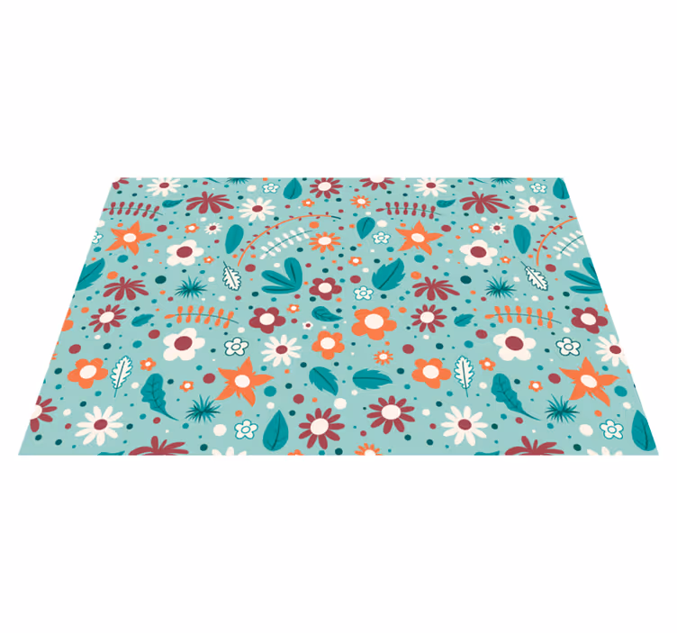 Mantel individual original motivo floral - TenVinilo
