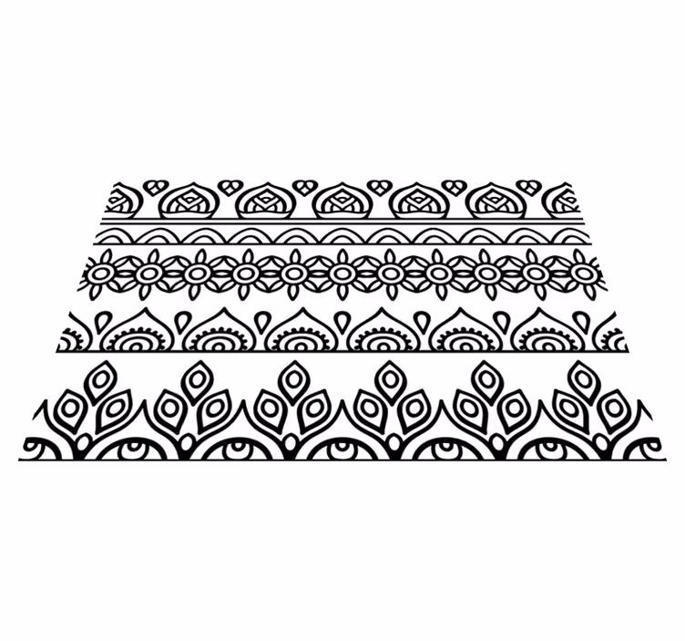 Mantel individual elegante Mandala blanco y negro - TenVinilo