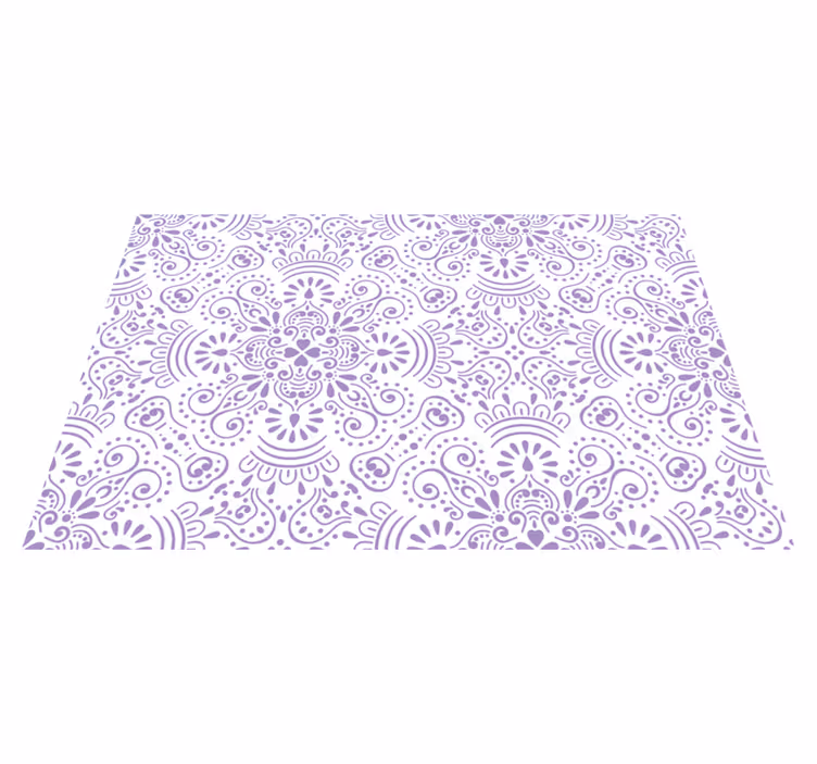 Mantel individual elegante Patrón de mandala lavanda - TenVinilo