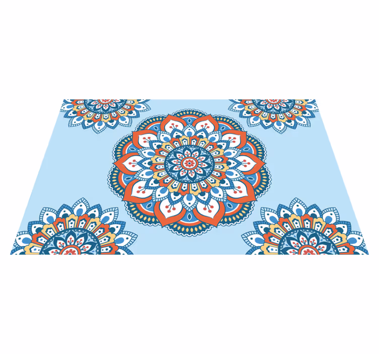 Mantel individual original motivo mandala vibrante - TenVinilo