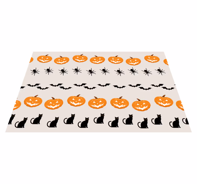 Mantel individual halloween gato araña calabaza - TenVinilo