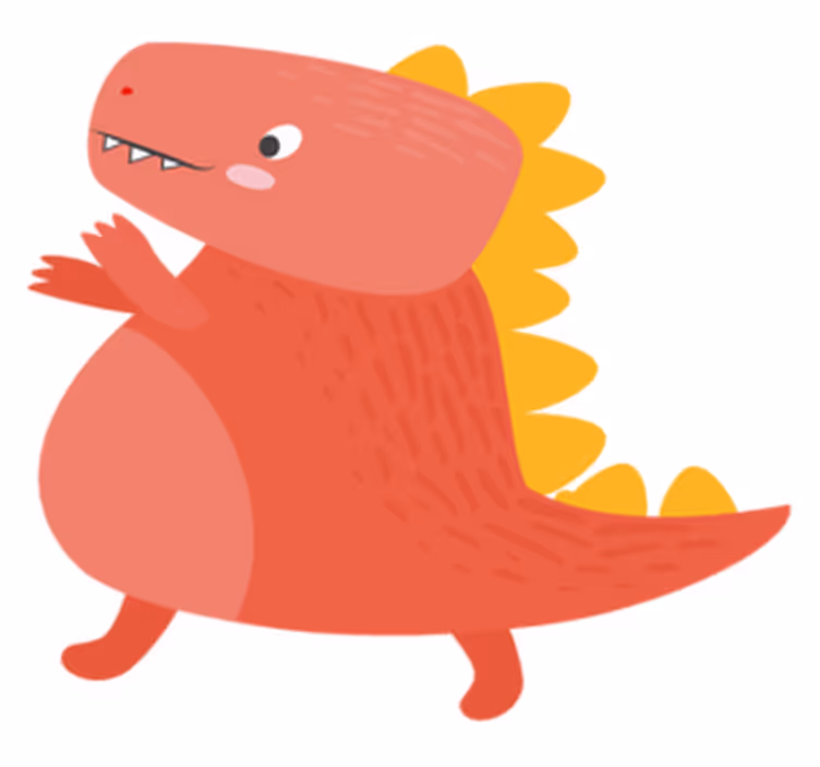 Mantel individual infantil personaje de dinosaurio lindo - TenVinilo