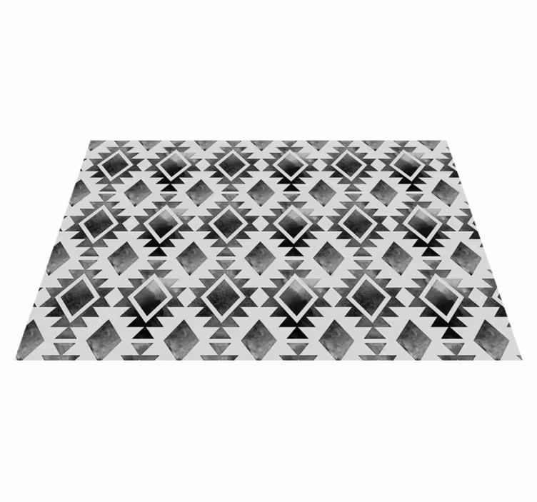 Mantel individual patrón geométrico monocromo - TenVinilo