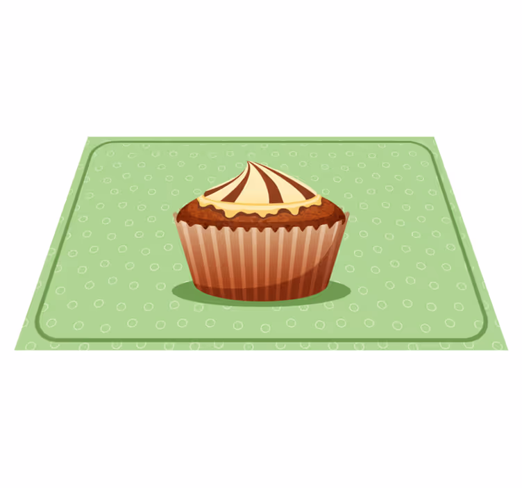 Mantel individual original gráfico de cupcake - TenVinilo