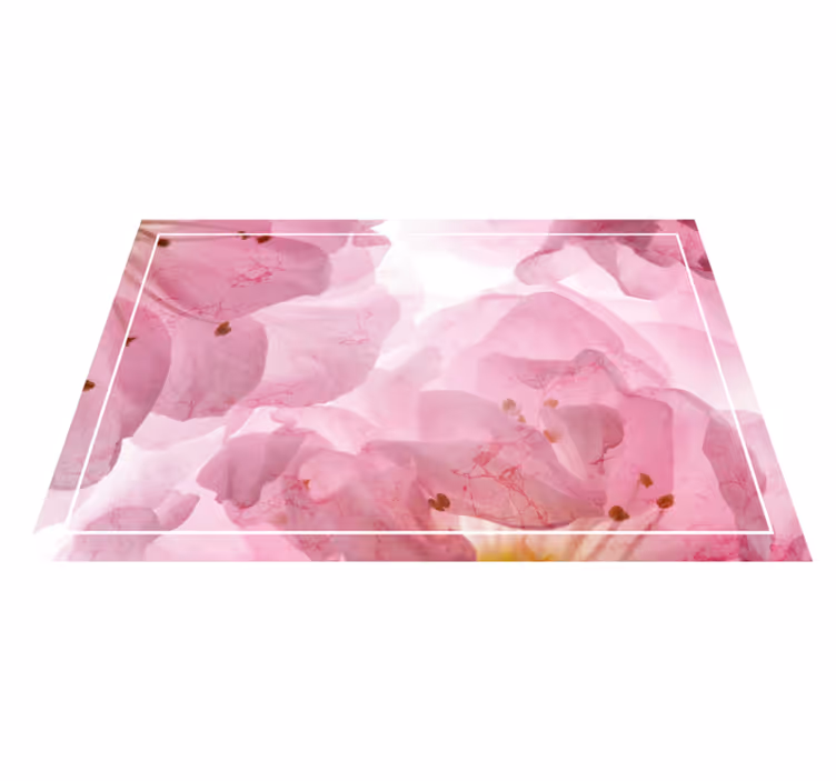Mantel individual elegante patrón floral suave - TenVinilo
