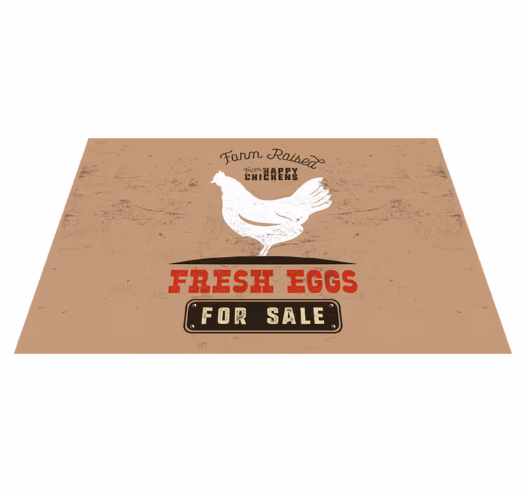 Mantel individual original pollo de granja fresco - TenVinilo