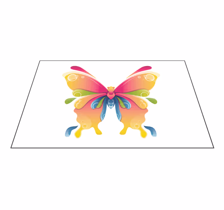 Mantel individual original motivo de mariposas coloridas - TenVinilo