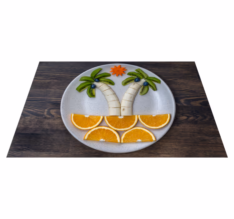 Mantel individual original arreglo de frutas tropicales - TenVinilo