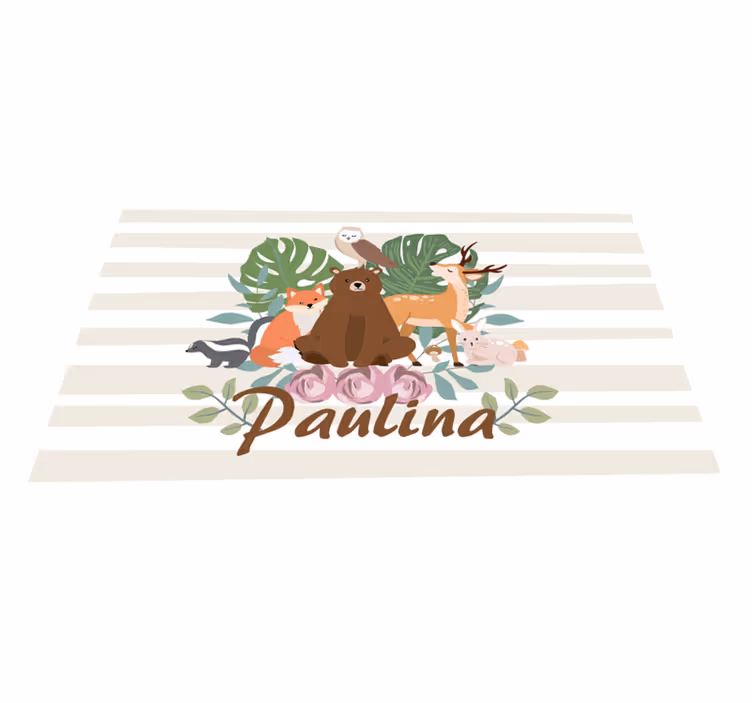 Mantel individual infantil reunión de animales fantásticos - TenVinilo