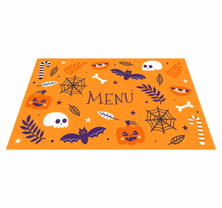 Mantel individual halloween menú de halloween espeluznante - TenVinilo