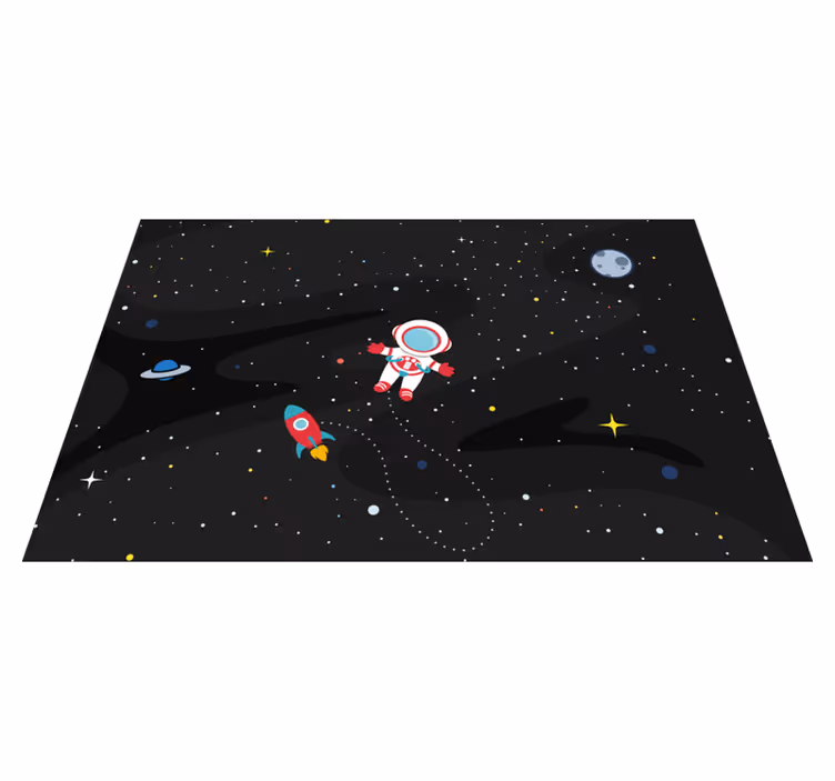 Mantel individual original Astronauta solitario con cohete - TenVinilo