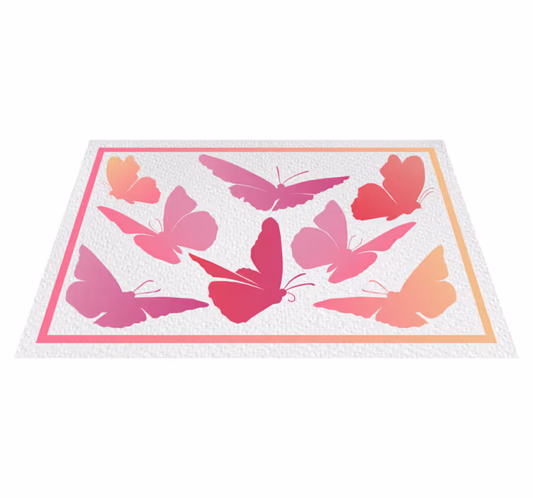 Mantel individual infantil emblema de mariposa vibrante - TenVinilo