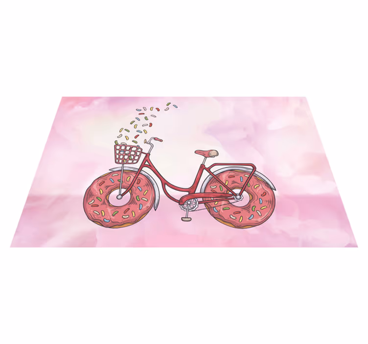 Mantel individual original Bicicleta con ruedas de rosquilla - TenVinilo
