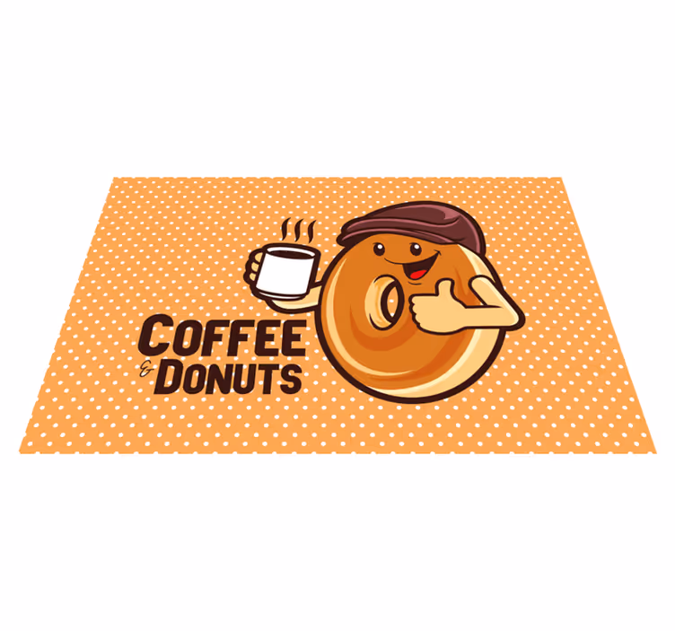 Mantel individual infantil personaje donut feliz - TenVinilo