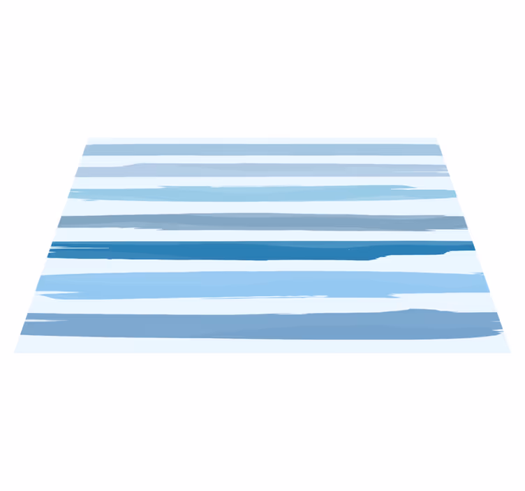 Mantel individual rectangular Rayas azules acuarela - TenVinilo