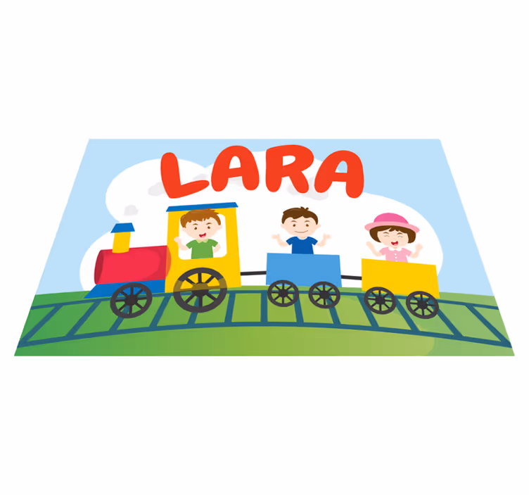 Mantel individual infantil ilustración de trenes - TenVinilo