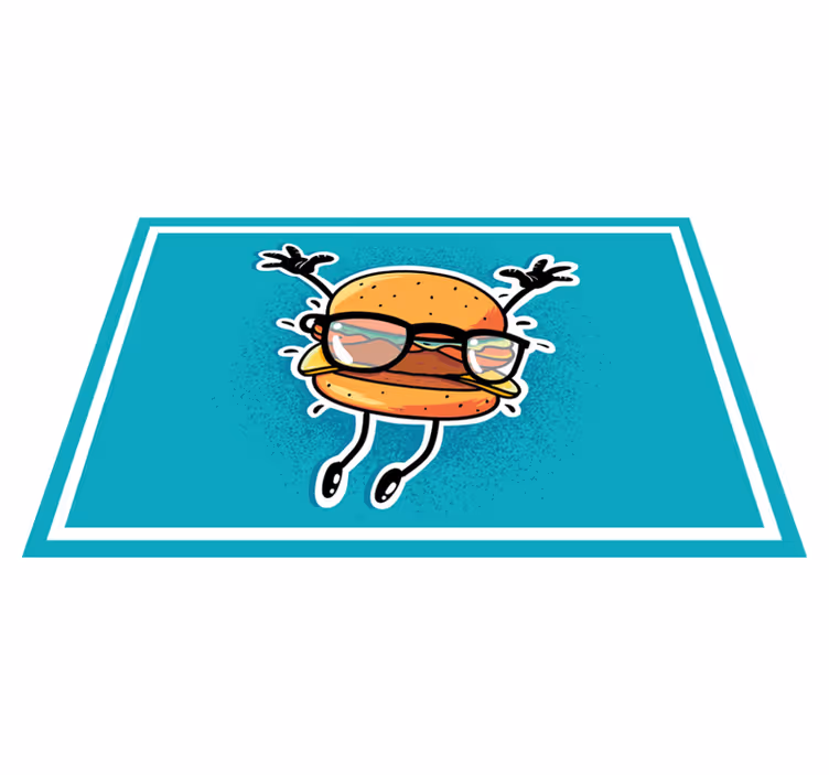 Mantel individual infantil personaje hamburguesa saltarín - TenVinilo