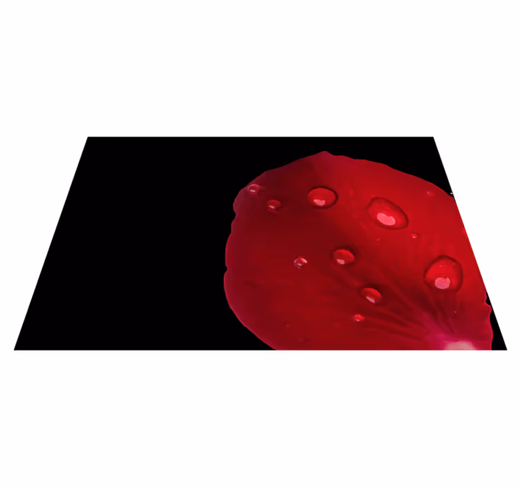 Mantel individual patrón superficie de pétalos rojos - TenVinilo