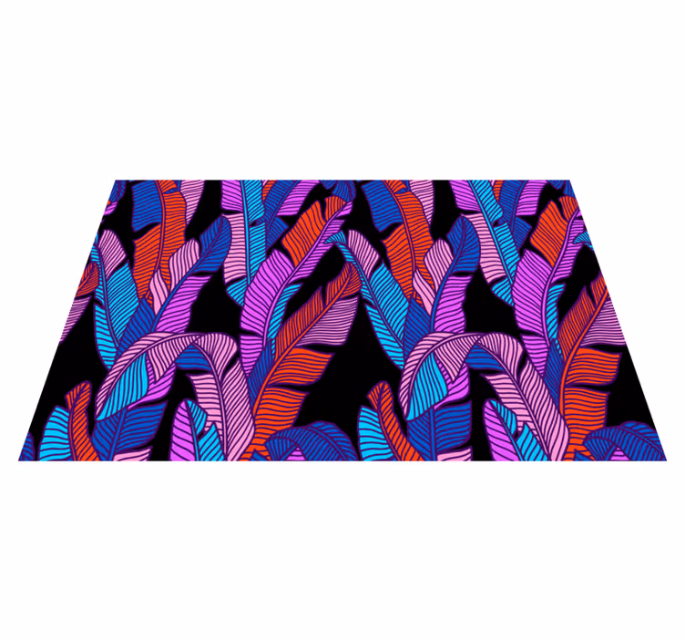 Mantel individual patrón motivos de hojas coloridas - TenVinilo