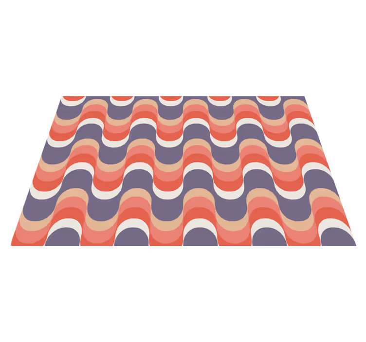 Mantel individual moderno diseño de patrón de olas - TenVinilo