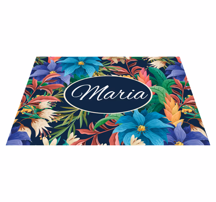 Mantel individual personalizable platter floral - TenVinilo
