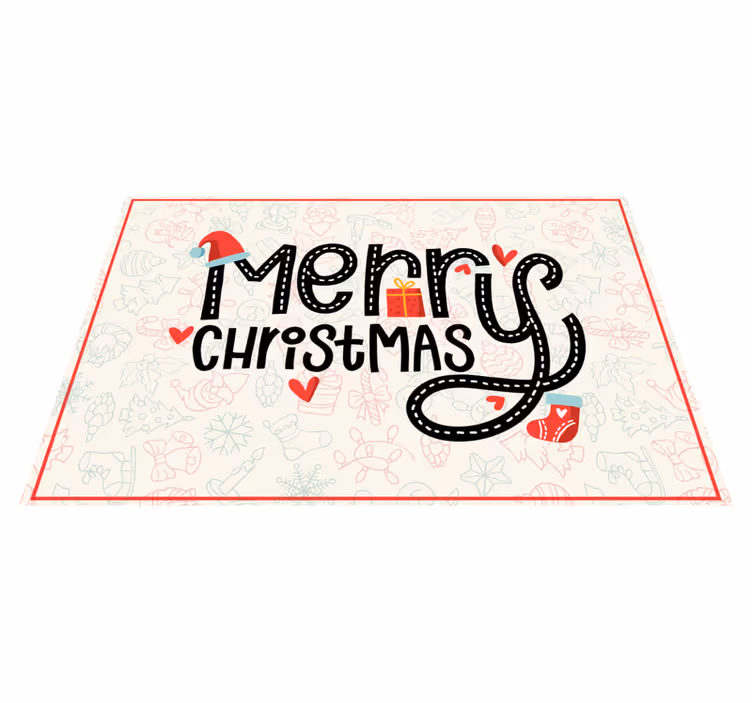 Mantel individual navideño mensaje de feliz navidad - TenVinilo