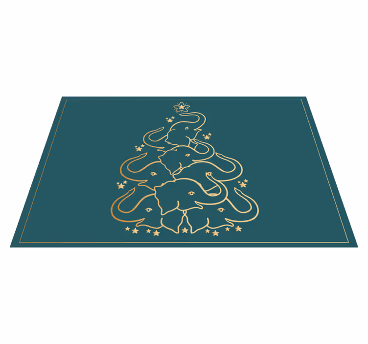 Mantel individual navideño Árbol de elefante elegante - TenVinilo